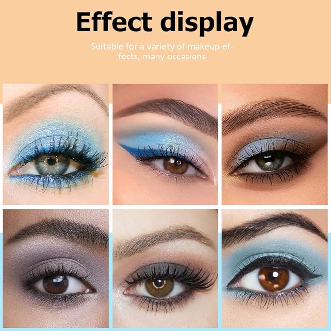 CAKAILA 9 Colors Blue Grey Colorful Eyeshadow Palette,Matte Shimmer Navy Blue Sky Blue Grey Eye Shadow Makeup Palettes,Long Lasting Waterproof Eye Makeup Palette