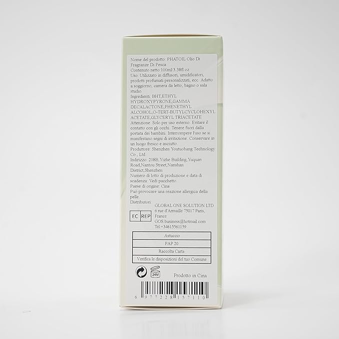 PHATOIL Peach Fragrance Oil for Diffuser Aromatherapy 3.38FL.OZ
