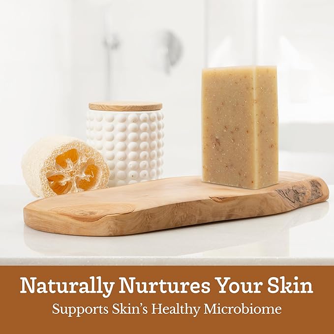 Southern Natural Oatmeal Soap Bar, 3 Pack, Unscented Goat Milk Soap Bars