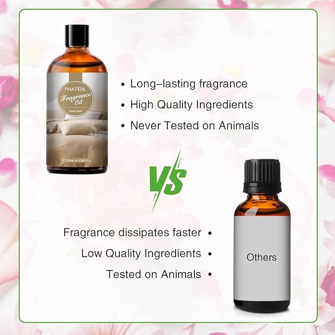 PHATOIL Fresh Linen Fragrance Oil for Diffuser Aromatherapy 3.38FL.OZ