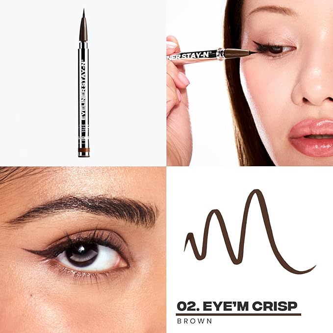 Sacheu Liquid Eyeliner STAY-N, Longwear, Smudge-Proof, Eye’m Crisp, Brown