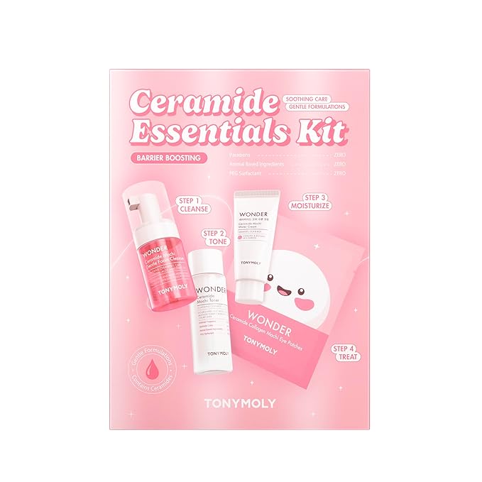 TONYMOLY Wonder Ceramide Mochi Essentials Set - Hyaluronic Acid & Cica