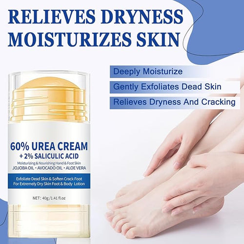 2PCS 60% Urea Foot Cream plus 2% Salicylic Acid, Hydrating Anti-Cracking