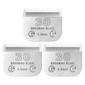 MEMIRY 3 Pcs Size 30# Detachable Dog Grooming Blades, Compatible with Andis, Oster A5, Wahl KM10 Series Clippers, Cut Length 0.5mm, Silver (30# 0.5mm, 3 Packs)