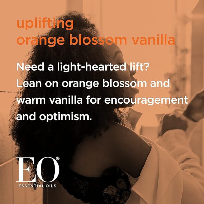 EO Shower Gel, 16 Ounce (Pack of 2), Orange Blossom and Vanilla, body wash made with Essential Oils for Men and Women