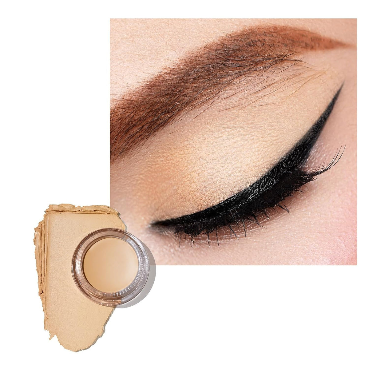 Oulac Light Pearl Cream Eyeshadow also for Highlighter Shimmer Eye Shadow Waterproof&Long Lasting with Moisturizing Formula Blendable Shimmer Eye Make-up,Vegan & Cruelty-Free,6g P04