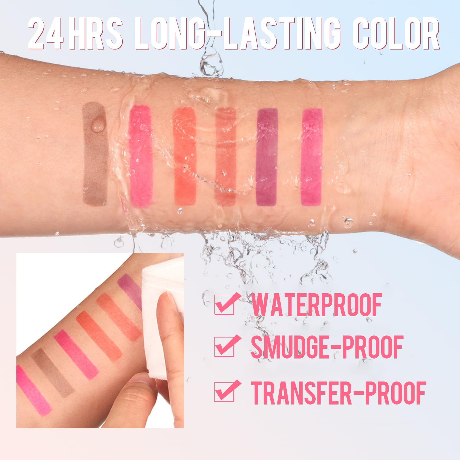 Vevivia Beauty Lip Stain - Lip Liner Stain, Long Lasting Peel Off Lip Stain, Natural Peel Off Lip Liner Stain with Tweezer, Easy to Use, Waterproof, Smudge-proof, Transfer-proof, Nude Pink