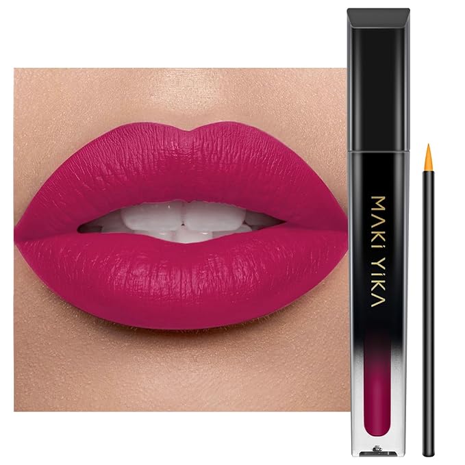 MAKI YIKA Rose Pink Lipstick Matte for Women Color Stay Long Lasting Lipsticks