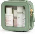Popvibe Small Clear Makeup Bag for Purse, Travel Cosmetic Case Green, Mini