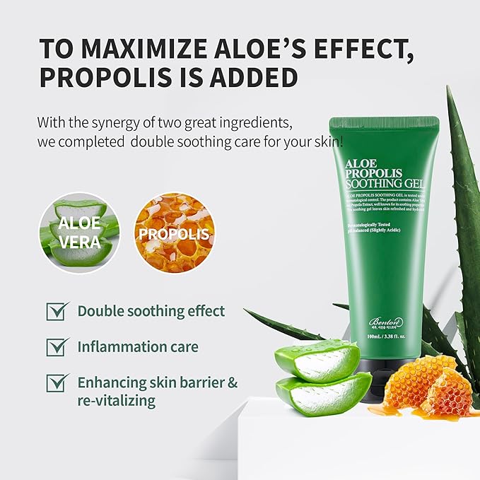 BENTON Aloe Propolis Soothing Gel | 3.38 fl. oz. - Aloe Vera Gel for Face