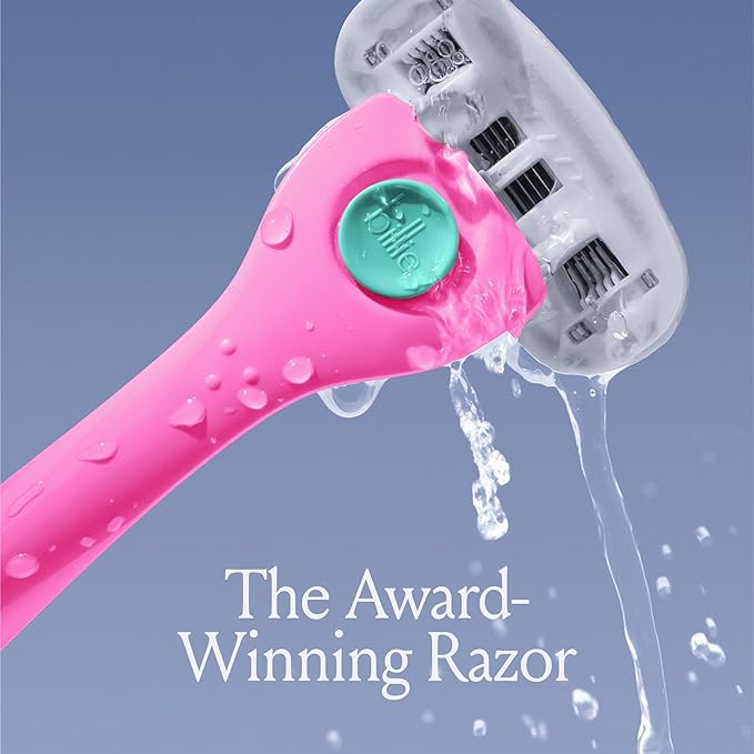 Billie Razors for Women, Malibu - 1 Handle, 4 Refills & Magnetic Holder