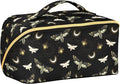 MNSRUU Makeup Organizer Bag, Death Moth Butterfly Travel Makeup Bags Makeup Vanity Case Large Capacity Rhombus Cosmetic Toiletry Bag for Girl Women Ladies