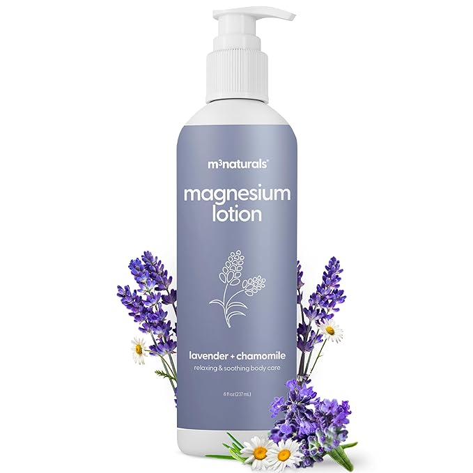 Lavender & Chamomile Magnesium Lotion for Sleep, Moisturizing 8 fl oz by M3