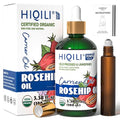 HIQILI Organic Rosehip Seed Oil Cold Pressed for Face Care & Hydrating Skin