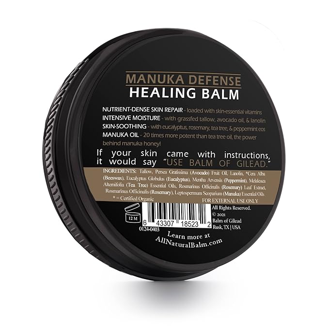 BALM OF GILEAD Tea Tree Balm - 2 fl oz Foot Cream with Tea Tree and Manuka Oil - Intensive Moisture for Dry, Sensitive & Irritated Skin - Pure Balm That Softens and Nourishes Skin