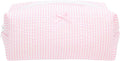 PAZIMIIK Cozy Makeup Bag for Women,Zipper Cosmetic Pouch,Stripe Ballet Pink