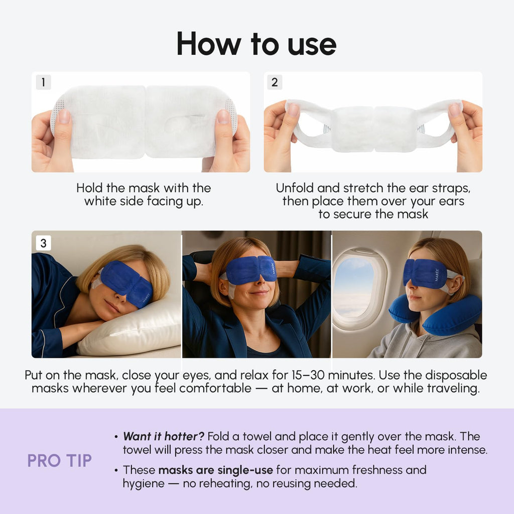 MAREE Heated Eye Masks for Dry Eyes – Facial Steamer Alternative