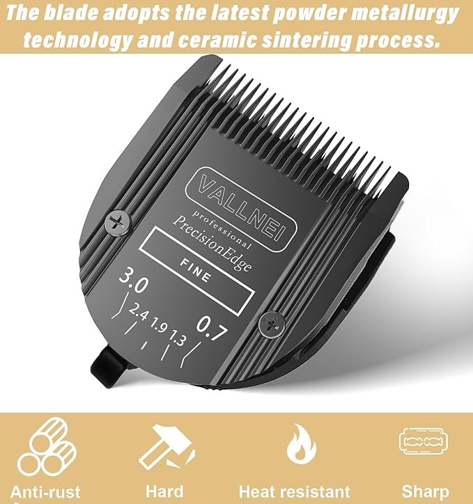 [2 Pack] 5-in-1 Replacement Clipper Blade, Detachable & Adjustable Dog Grooming Blade Compatible with Wahl Arco, Bravura, Chromado, Creativa, Figura, Motion & SuperGroom (Black)