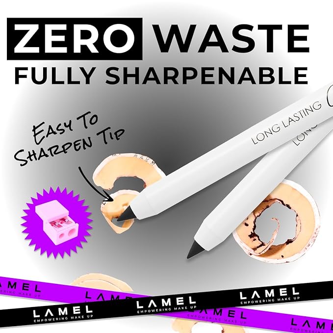Lamel No Smudge Waterproof Gel Eyeliner Pencil – Deep Black