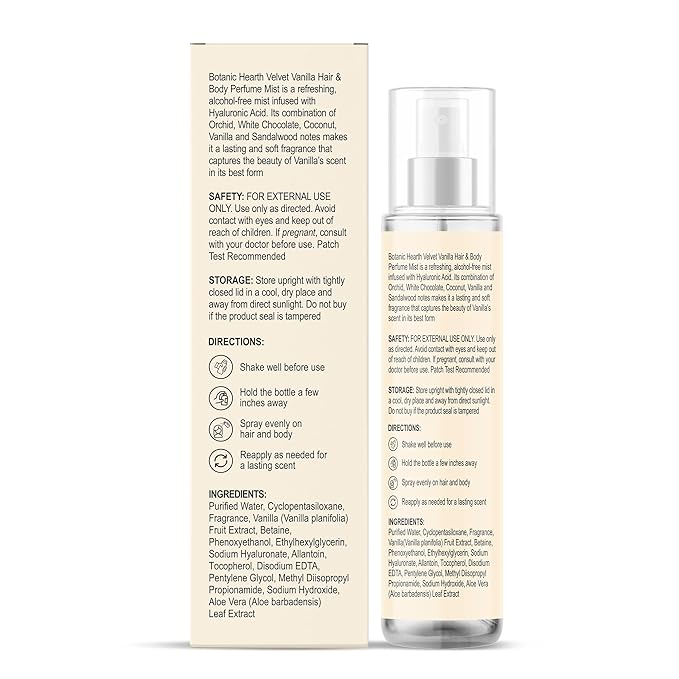 Botanic Hearth Vanilla Hair Perfume & Body Mist- 3.4 Fl oz