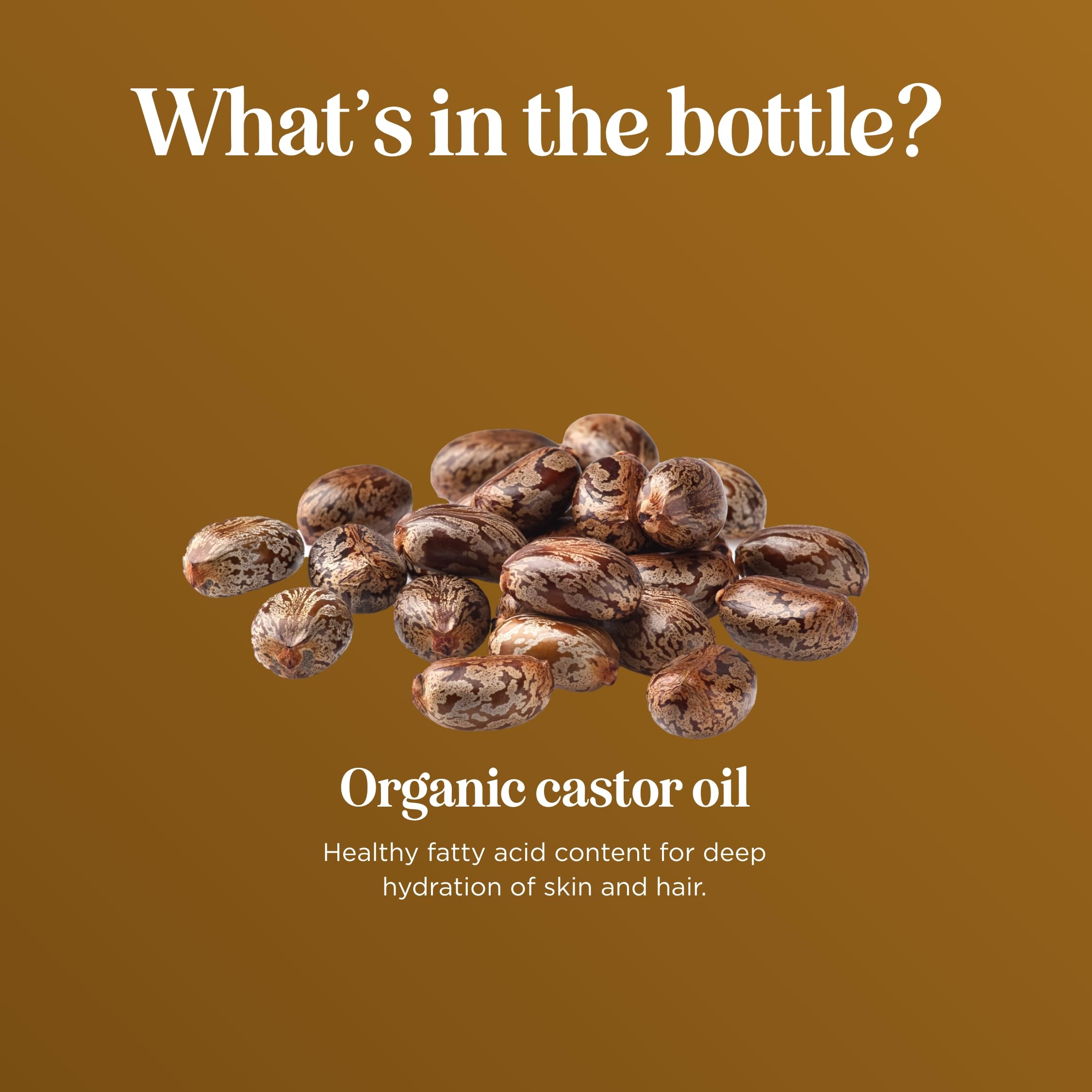 Organic Castor Oil Glass Bottle - 100% Pure Castor Oil Organic Cold Pressed Unrefined Glass Bottle - Extra Virgin Non GMO Hexane Free Cruelty Free Dermatologist Tested and USDA Certified (4 Fl Oz)