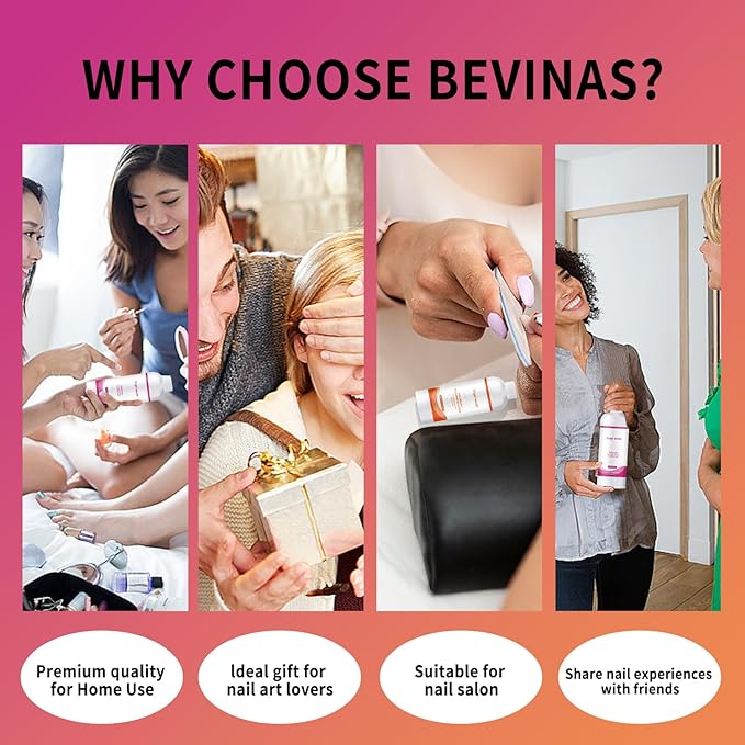 BEVINAS Nail Polish Remover Kit Nail Glue Remover & Nail Brush Cleaner Professional Nail Remover Quickly Clean Nail Brushes with Glass Cup Nail Cleaning pads for Nails