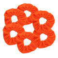 Motique Accessories Large Scrunchies for Women, Pack of 6, Neon Orange