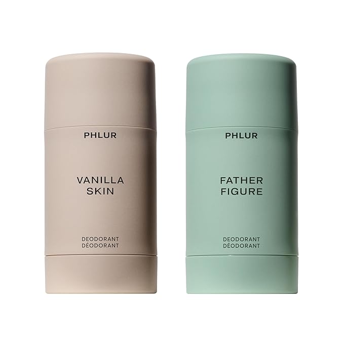 PHLUR Vanilla Skin & Father Figure Deodorant Set, 1.76 oz Each