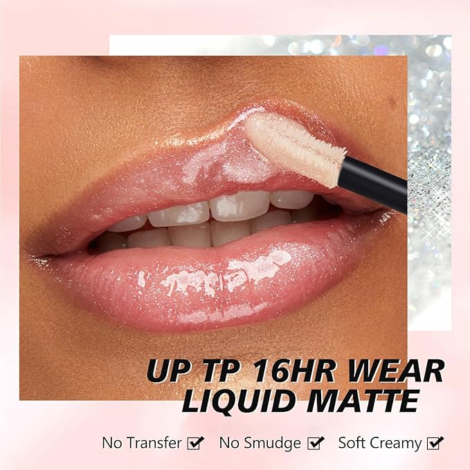 MAKI YIKA Clear Lip Gloss for Women Lip Plumper Gloss Tinted Glitter Lipgloss