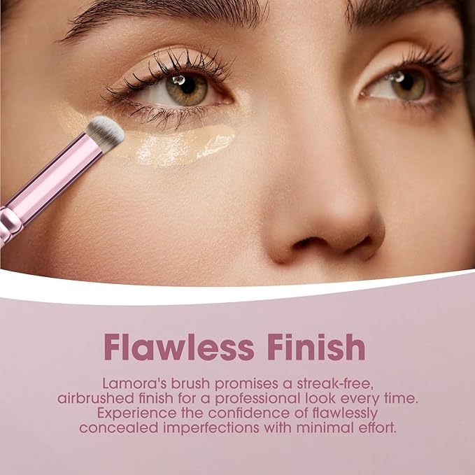 Lamora Concealer Makeup Brush - Small Angled Under Eye Nose Contour Brush