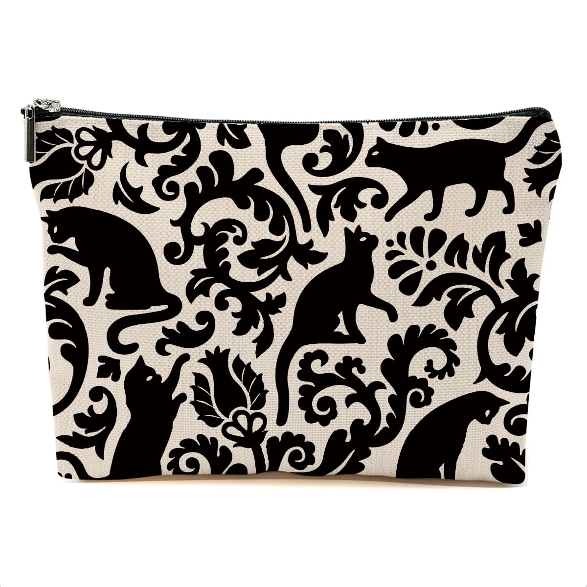 Botanical Cat Makeup Bag Cats Gifts Cosmetic Bag Cat Lover Gifts for Women