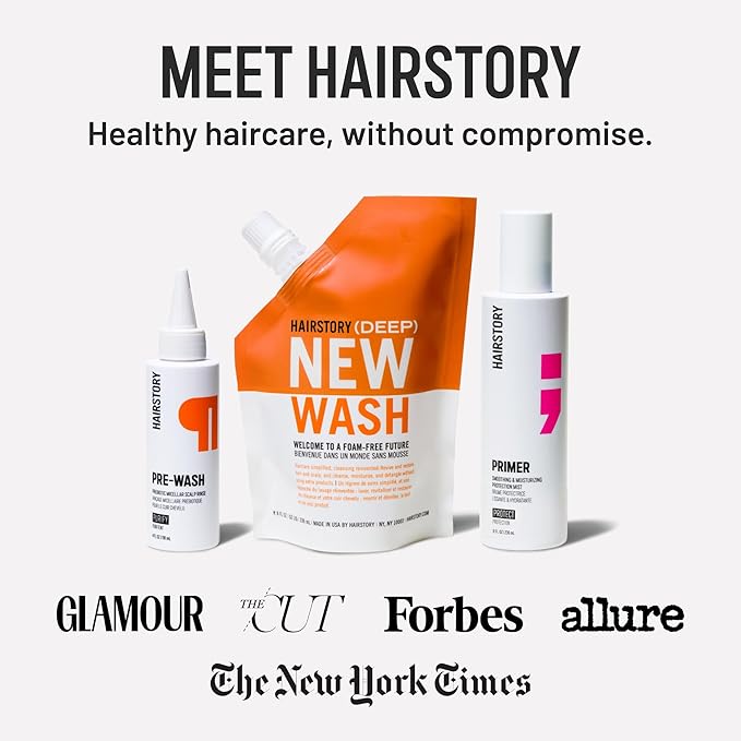 Hairstory New Wash Deep Clean for Oily Fine Hair 8 oz Refill