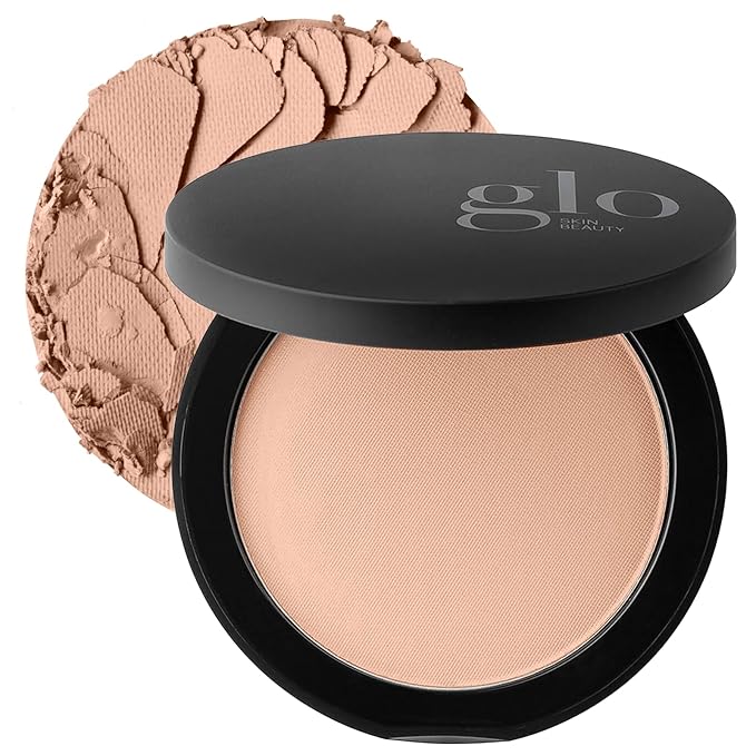 Glo Skin Beauty Pressed Base Powder Foundation, Beige – Buildable Sheer to Full Coverage, Long Wear Face Powder Compact, Pressed Powder Makeup for Smooth, Semi-Matte Finish