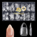 UNA GELLA Short Almond Gel Nail Tips, 600 Pcs Short Nail Tips Almond Shape
