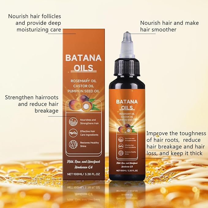 Bryanture Batana Oil for Hair, 4-in-1 Liquid, Rosemary, Pumpkin Seed & Castor Oil, Unisex Adult, Unscented, 2Pcs, 1 Fl Oz