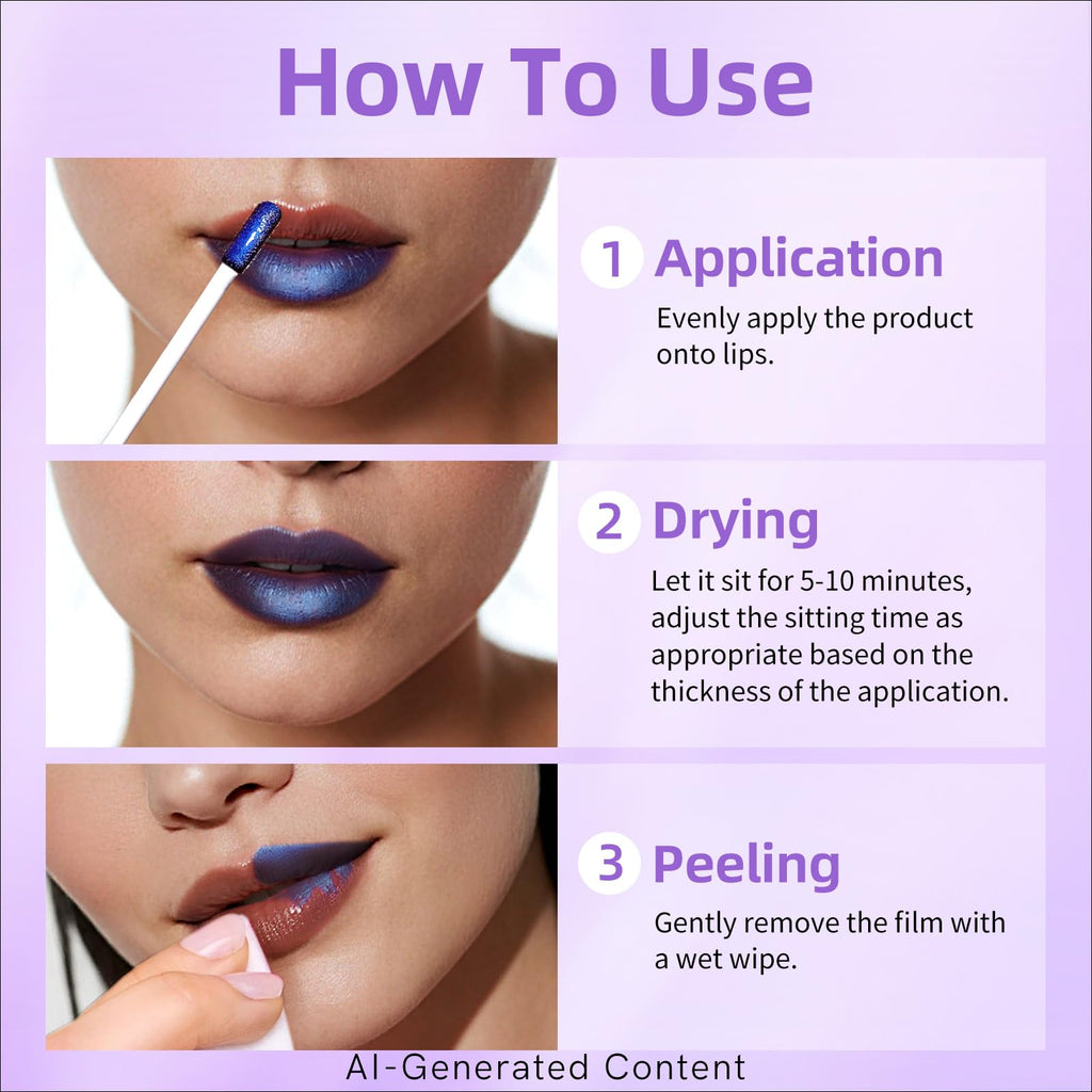 KIMUSE 5 Colors Lip Stain Masque - Long-Lasting Waterproof Lip Tint, Smudge-Proof Matte Lip Stains for All-Day Wear, Transfer-Resistant Lip Makeup