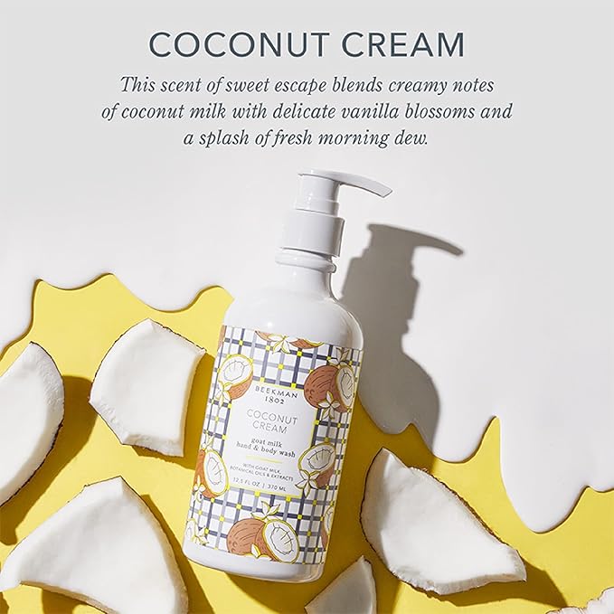 Beekman 1802 Goat Milk Hand Soap, Coconut Cream, 12.5 fl oz