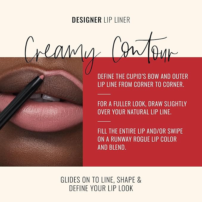 Runway Rogue Matte Lip Liner Pencil with Sharpener, ‘A List’