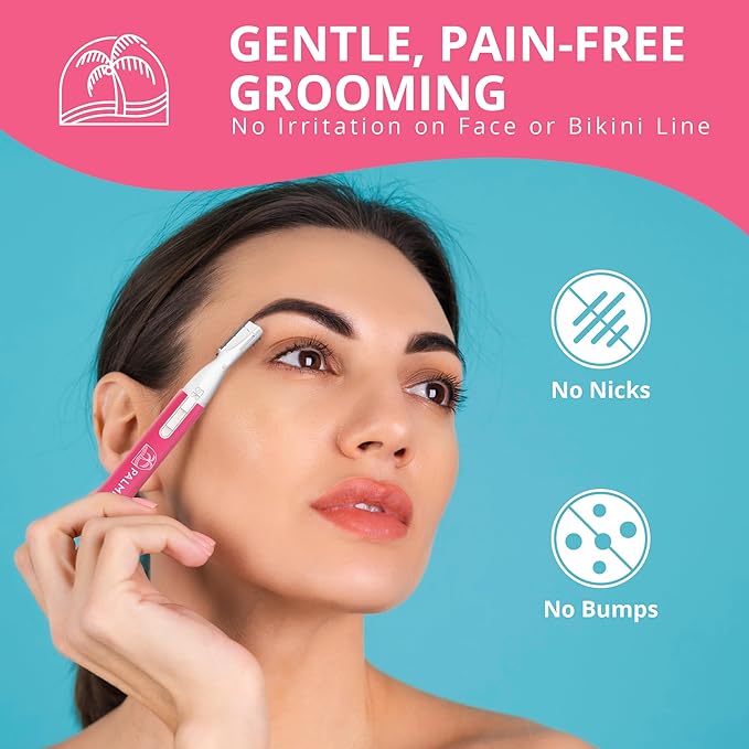 PalmPerfect Personal Hair Trimmer – Painless Precision Shaver for Eyebrows