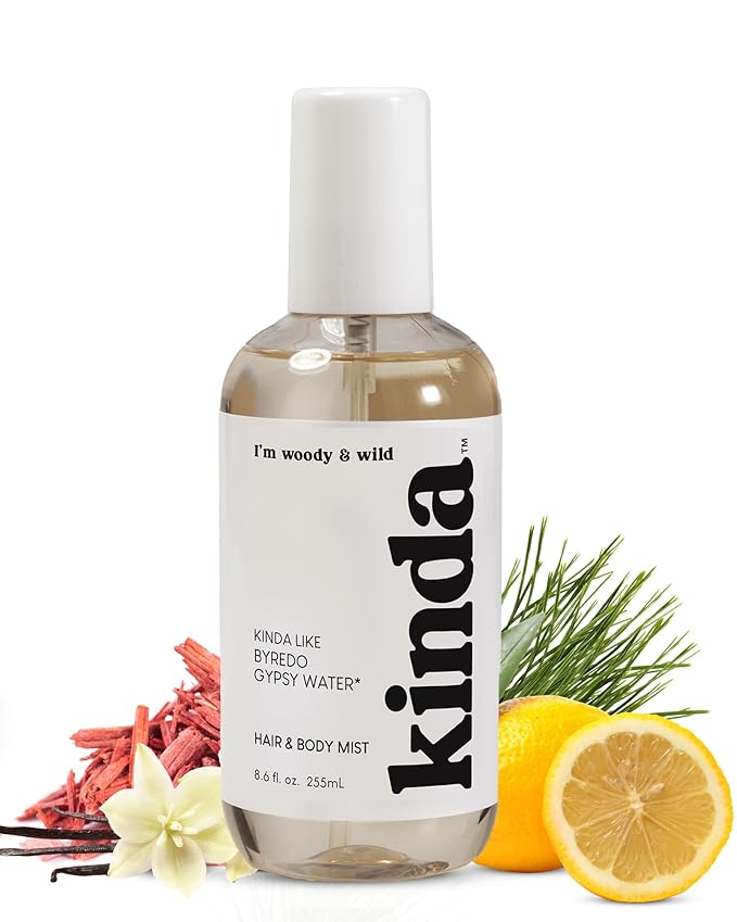 PB ParfumsBelcam KINDA I’m Woody & Wild Hair & Body Mist – Our Version of Byredo Gypsy Water – Mystical Forest Scent with Pine, Lemon, Sandalwood & Vanilla, Christmas Gifts for Women, 8.6 fl.oz