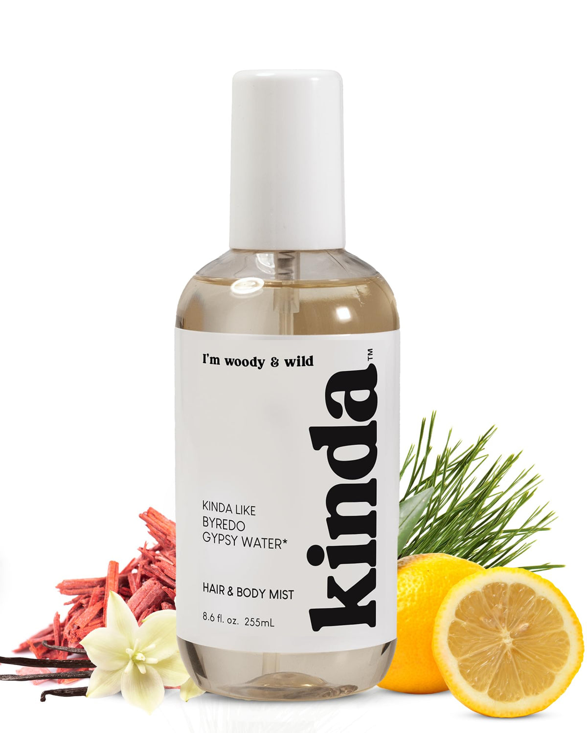 PB ParfumsBelcam KINDA I’m Woody & Wild Hair & Body Mist – Our Version of Byredo Gypsy Water – Mystical Forest Scent with Pine, Lemon, Sandalwood & Vanilla, Christmas Gifts for Women, 8.6 fl.oz