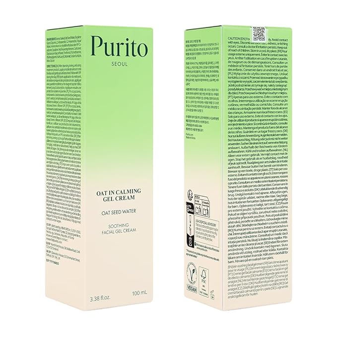 PURITO Oat Calming Gel Cream | Soothing Blemish Care for Sensitive Skin