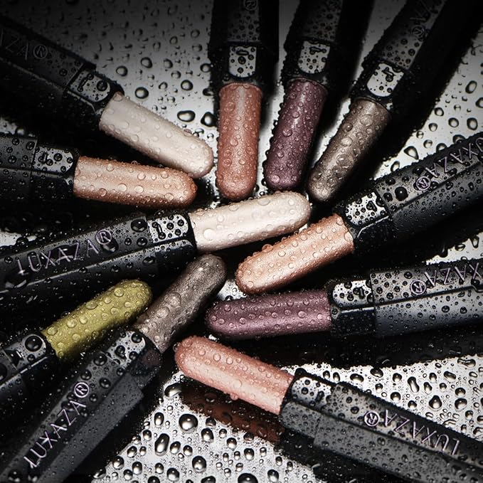 LUXAZA PRO Neutral Eyeshadow Stick Makeup Set, Metallic Shimmer Matte Cream Eye Shadow Eyeliner Brightener Pencil Crayon - Classic 6PCS A005, DESERT WILD