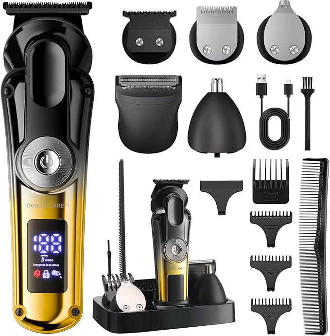 BEAUTYCARE 5-in-1 Grooming Kit for Mem, Cordless Beard & Hair Trimmer