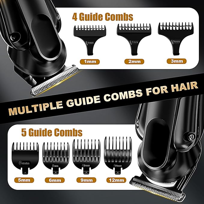 6-in-1 Hair Clipper Beard Trimmer for Men, IPX6 Waterproof Electric Shaver