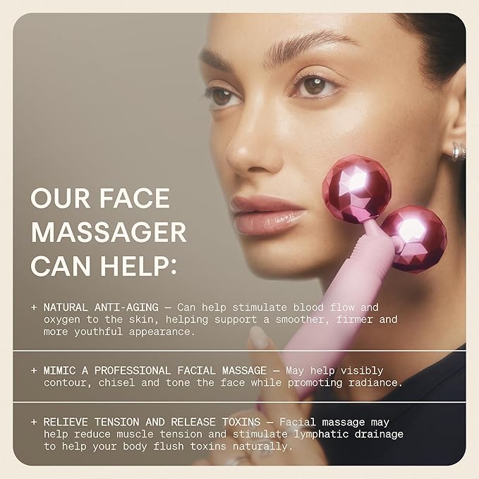 The Skinny Confidential Pink Balls Eye & Facial Roller Massager