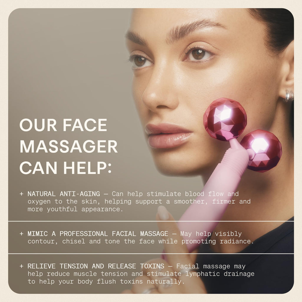 The Skinny Confidential Pink Balls Eye & Facial Roller Massager