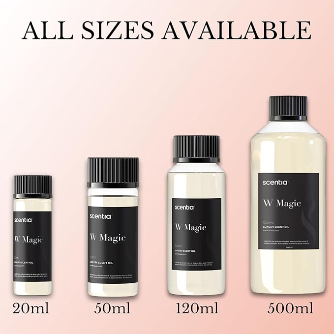 Scentia W Bliss (W Magic) Aromatherapy Oil for Diffuser – Hotel Scent Inspired by W Hotel – 20 mL – Bergamot, Lemongrass & Jasmine Natural Fragrance Oil for Waterless & Cold Air Diffusers, Made in USA