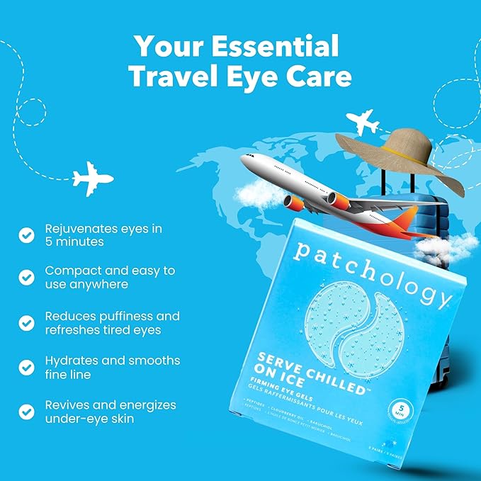 Patchology On Ice Cooling Blue Under Eye Patches for Puffy Eyes | 5pk