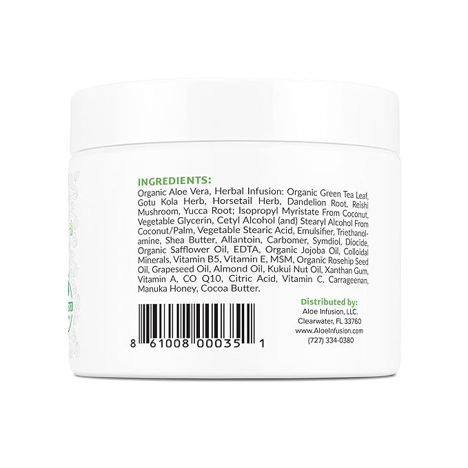 Aloe Infusion Aloe Vera Face & Body Cream – 4 Ounce